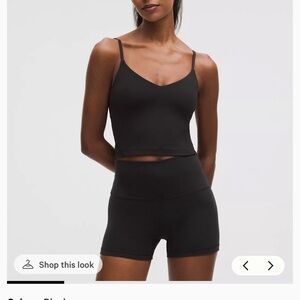 lululemon Align™ Cropped Cami Tank Top - black size 2